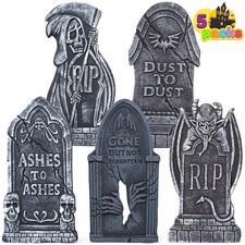 JOYIN 17” Halloween Tombstones For Graves Decorations 17”, vintage grey picture