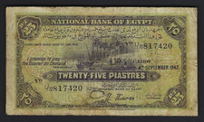1942 Egypt 25 Piastres -#10c - Very Good picture