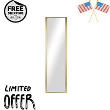 Mainstays Gold Rectangle Full-Length Wall or Door Mirror, 13.5 in x 49.5 in..... picture
