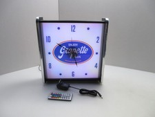 Enjoy Grapette Soda LED light up Advertising wall clock Brand New picture