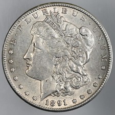 1891-S $1 MORGAN SILVER DOLLAR  
