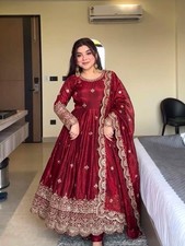 Anarkali Gown Pakistani Dress Salwar Kameez Ready made Party Wedding Bollywood picture