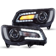 VLAND Projector Dual Beam LED Headlights For Chrysler 300 2011-2023 Front Lamps picture