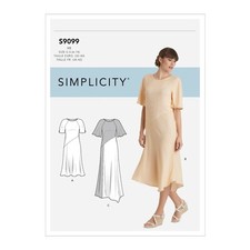 Simplicity R10501 Pullover Dress, Asymmetrical Waistline CHOOSE SIZE UNCUT S9099 picture