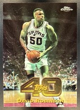 1997-98 Topps Chrome David Robinson #T40-23 40 San Antonio Spurs Insert Admiral picture