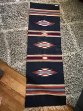 Authentic Ortega's Chimayo Handwoven 100% Wool Runner Rug – 61