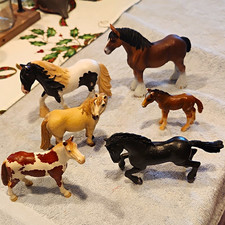 vintage Schleich Horse Figurines Lot of 6 Plastic Figurines (2001-2016) picture