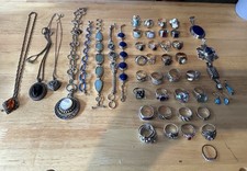 Huge Vintage Sterling Silver 925 Lot Scrap Jewelry 462 Grams picture