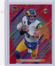2025 Topps Finest Rare Matthew Stafford #139 True Red /3 Refractor Rams picture
