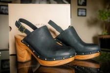 NIB Kork-Ease Black Leather Strapped “Darby Clogs” Size 8M $160msrp picture