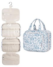 Narwey Hanging Floral Toiletry Bag for Women Travel Makeup Bag Organizer Toiletr picture
