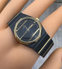 Concord Ladies Mariner SG Swiss Made Quartz Analog Wristwatch Black Gold w/ box picture