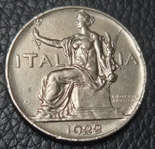 1922 Italy 1 Lira Coin picture
