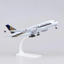 20cm A380 Singapore Airlines Metal Plane Toy Miniature Alloy Aircraft Model picture
