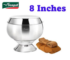 Traditional Thai Buddhist Monk 's Alms-Bowl Stainless Steel Seagull Brand 8