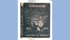 1933 antique ORIG. CHICAGO WORLD'S FAIR PHOTO BOOK owned by MULLEN WYANDANCH NY picture