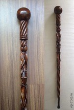 Hand carved wooden walking stick for men women walking cane handmade picture