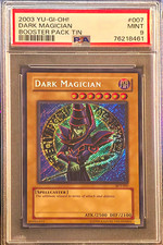 Konami 2003 Yu-Gi-Oh Dark Magician BPT-007 Holo Booster Pack Tin PSA 9 picture