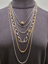 CHICO'S MULTI CHAIN STATEMENT NECKLACE picture