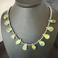 Navajo Pearls Sterling Silver Royston Turquoise 20