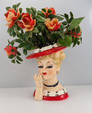 Vintage Lady Head Vase 6