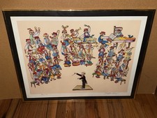 Signed JOVAN OBICAN Orchestra  Musicians 900/1000 Judaica Art Lithograph Print picture
