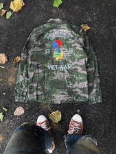 Vintage Jungle Fatigue Vietnam Souvenir Camo Jacket Japan Reproduction picture