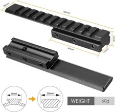 Dovetail Extension Scope Mount Base 11mm to 20mm Picatinny Rail Adapter picture
