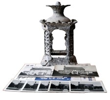 Antique 1930s Cast Iron Entryway Lantern Sconce Light Fixture The Selby House VA picture