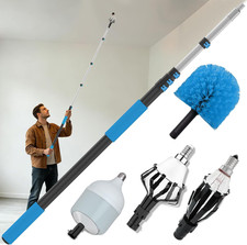 26FT Reach Light Bulb Changer for High Ceilings, 5-20FT Telescopic Pole with 4 F picture