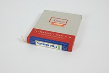 RARE Unopened Ansco Superpan Press 4x5 B&W Sheet Film - 25 Sht Pack - Dated 1961 picture