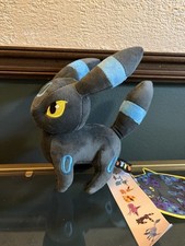 2018 NWT Shiny Umbreon Plush 8” Pokémon Soft Toy w/ Tag Japan Collectible Eevee picture