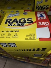 Kimberly-Clark Scott 75650 Rags in a Box, White (350 Towels) 5 Pack 1750 TOTAL picture