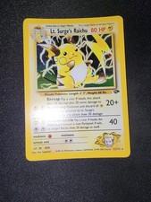 Lt. Surge's Raichu 11/132 MP Gym Challenge Holo Pokemon TCG WOTC picture