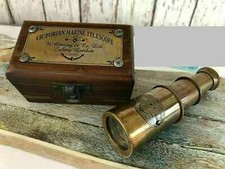 Nautical Telescope Antique Brass Victorian Spyglass Maritime Telescope With box picture