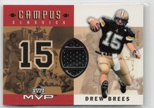 2001 Drew Brees Rookie Patch Upper Deck MVP Campus Classics #CC-DB picture