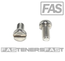 (50) M4-0.7 x8 Stainless Steel Slotted Cheese Head Machine Screw DIN84 A2 M4x8 picture