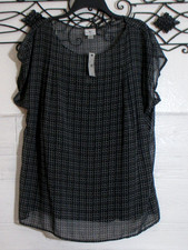 Worthington Women's Top Size 1X Short Sleeve Multicolored Round Neck picture