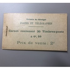 SENEGAL BOOKLET 1922, Sc# 85, 5 panes of 10c picture