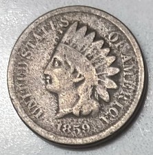 1859 Indian Head Cent First Year Philadelphia picture