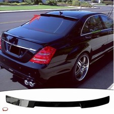 FIT FOR MERCEDES S CLASS W221 S500 S550 REAR ROOF SPOILER WING GLOSS BLACK 07-13 picture