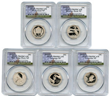 2015 S National Parks 5 Coin Quarter Set PCGS PR69DCAM Special Flag NP Label picture