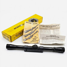 Vintage Weaver C4 4x Rifle Scope New In Box NOS - Mint Scope, Box Wear picture