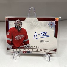 2021-22 Ultimate Signatures Alex Nedeljkobic On Card Auto Red Wings picture