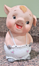 Vintage mid-century Standing Pig, Bisque figurine  6
