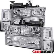 Fit 1994-1998 GMC Sierra Yukon Suburban Headlights+Bumper+Corner Signal Lamps picture