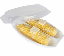 Microwaveable Corn On The Cob Steamer With Airtight Lid US Seller Fast Shipping picture