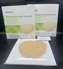 McKesson 4845 Sacral Foam Dressings 7x7 Silicone Border 2 Boxes 20 Total picture