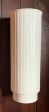 Vtg Rosenthal White Porcelain Fluted Cylinder Vase, Germany, Glossy Finish picture