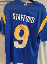 Fanatics Authentic Matthew Stafford Autograph Home Blue Large L.A. Rams Jersey picture